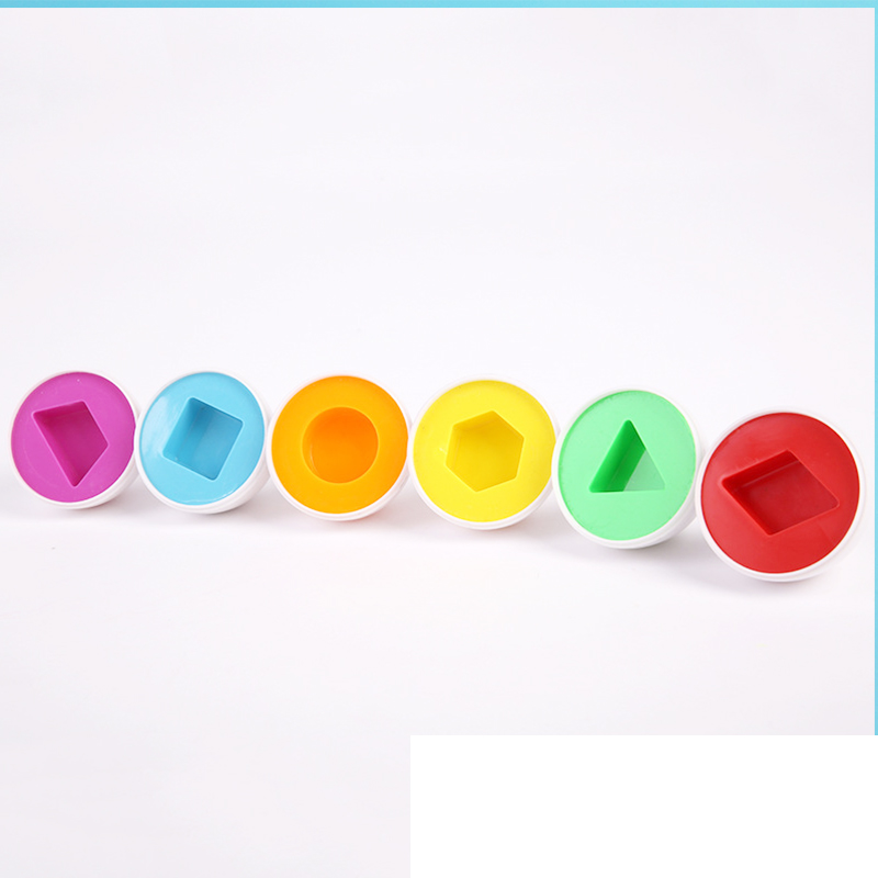 6Pcs Montessori Learning Education Math Toys Smart Eggs 3D Puzzle Game Mixed Shape Eggs Jigsaw Toys for Children Random Colors