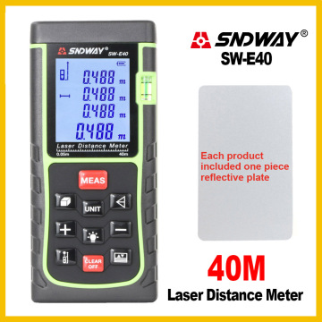 SNDWAY Rangefinder Handheld Laser Distance Meter Range Finder Hand Tool Tape Trena Ruler Tester SW-E40/50/60/70/80/100/120/150