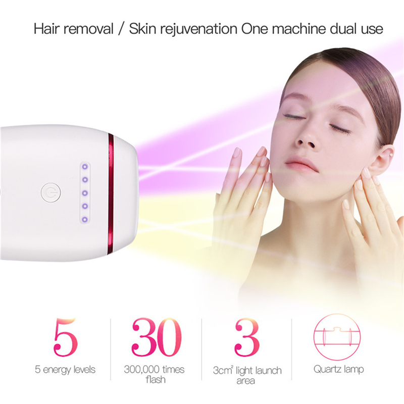 Unisex IPL Pulse Light Painless Flash Epilator Permanent Bikini Leg Hair Removal Machine Skin Rejuvenation Beauty Device