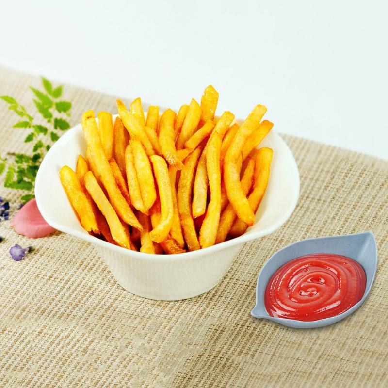 Colorful Wheat Multi-functional Seasoning Bowl Leaf-shaped Seasoning Bowl Various Shapes Snack Small Plate Kitchen Supplies