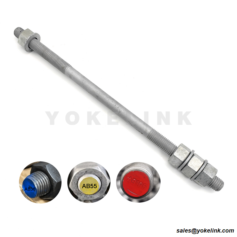 YOKELINK ASTM F1554 Grade 36 55 105 Anchor Bolts