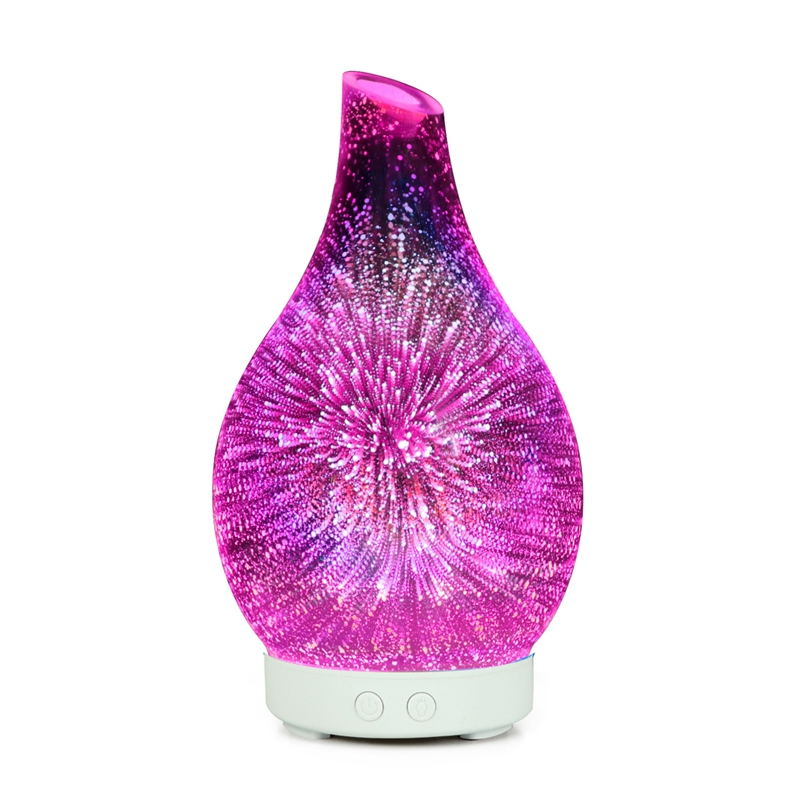 diffuser of glass Vase Shape Air Humidifier with LED Night Light Aroma Essential Oil Diffuser Mist Maker Ultrasonic Humidifier