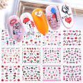 12pcs Nail Art Stickers Valentine Sexy Girl Lips Decals Manicure Transfer Sliders Template Decorations Tips Wrap LABN1069-1080