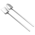 Stainless Steel Dessert Spoons Creative Shovel Shape Teaspoons with Long Handle Ice Cream Coffee Spoons for Kitchen Tablewares