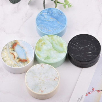 1Pcs 2019 New Design ABS Charm Marble Patterns Contact Lens Case With Mirror For Women Man Unisex Kit Holder Contact Lenses Box