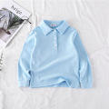 Autumn Boys And Girls Polo Shirts Kids Clothes Children's Clothing Long-Sleeve Cotton Solid School-Uniform Tops