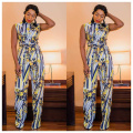 African Clothing For Women Sexy Slim Strapless Summer Print Colorful Elestic Long Pants Fashion Dashiki Jumpsuit High Quality