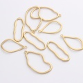 Zinc Alloy Geometry Charms UV Epoxy Resin Metal Frame Charms Connector 10pcs For DIY Fashion Pendant Jewelry Making Accessories