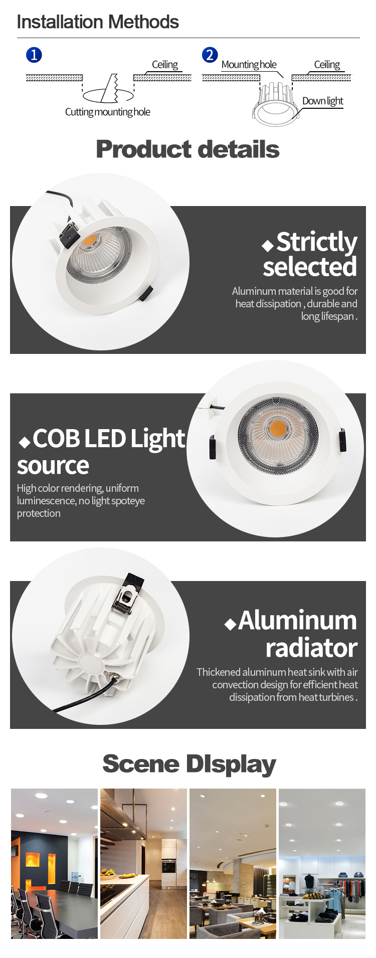 cob led down light