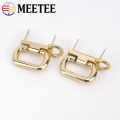 Meetee 2/4pcs Metal Handbag Clasp Buckle O Ring Handles Straps Chain Hook Buckles DIY Hardware Bag Hanger Connector Accessories