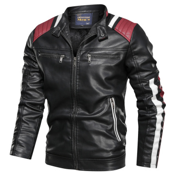 2021 Autumn Winter Men's Leather Jacket Casual Fashion Stand Collar Motorcycle Jacket Men Slim Style Quality Leather Jacket Men
