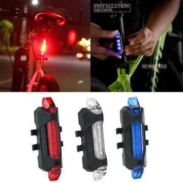 Bicycle Light Bike Light LED Taillight Rear Tail Safety Warning Cycling Portable Light USB Rechargeable Bicycle Accessories