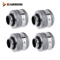 4pcs Barrow Black ,Silver ,White ,Gold G1/4" 12mm/14mm/16mm Hard Tube Hand Compression Fittings,Upgrade,Seller Highly Recommend