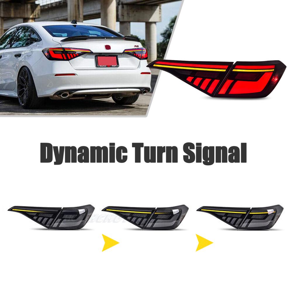 HCMOTIONZ RGB LED Tail Lights for Honda Civc 11th Gen 2022-2023