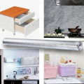 3 sizes Aluminum film sticker Premium Aluminum Foil Wall Paper Self-Adhesive Backsplash Heat Kitchen Wallpaper