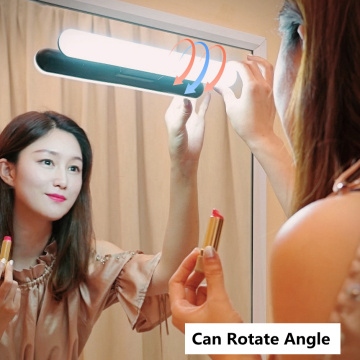 Stepless Dimming LED Makeup Lamp Bar Light USB Rechargeable Hanging Magnetic Lamp Touch Switch Mirror Light Selfie Makeup Light