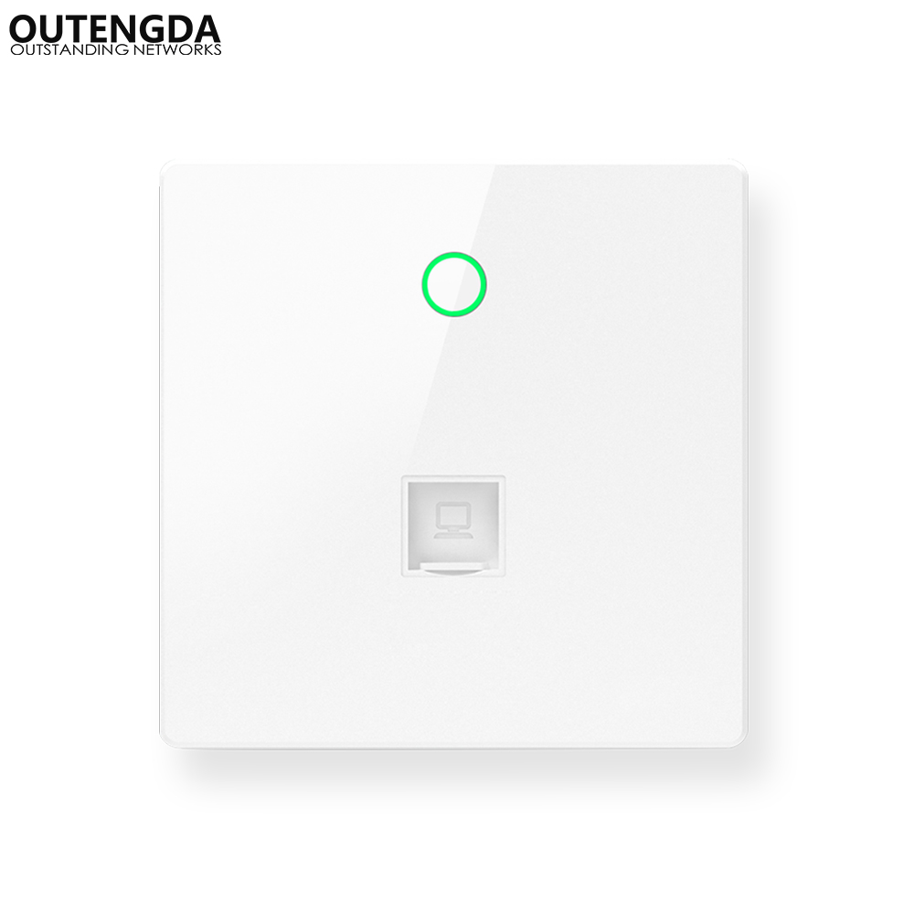 802.11AC 750Mbps in Wall Wifi Router Wireless Access Point Indoor Power over Ethernet(802.3af PoE in) with LAN data output
