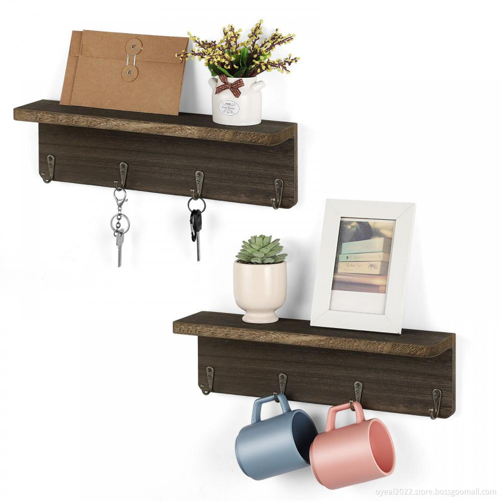 Wall Mounted Coat Rack with Hooks for Entryway