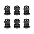 Uxcell Black 6pcs M22/M18/PG11/PG7 Cable Gland Plastic Adjustable Water Proofing Connector Joint Locknut for Fixing Cable