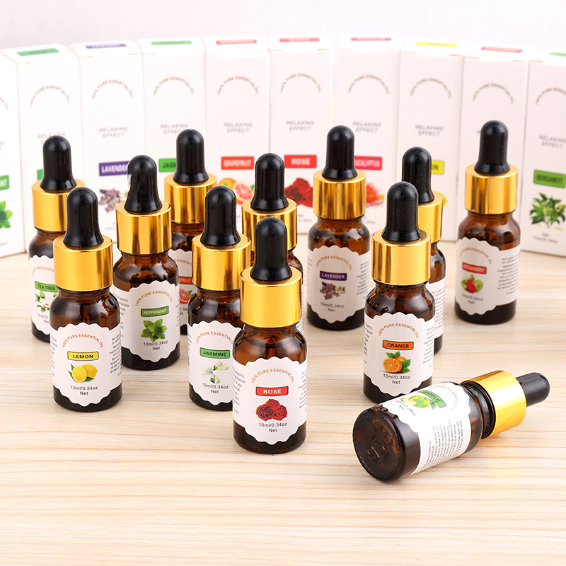 10ml Pure Natural Flower Fruit Essential Oil For Aromatherapy Organic Essential Oil Relieve Body Stress Skin Care TSLM2