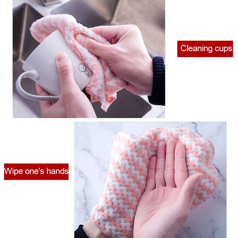 Non Stick Oil Home Microfiber Towels For Kitchen Absorbent Thicker Cloth For Cleaning Micro Fiber Wipe Table Kitchen Towel #30