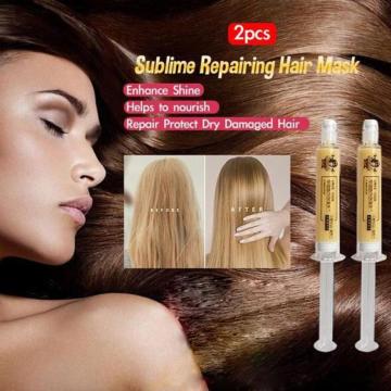 2pcs Hair Mask Conditioner Moisturizing keratin Repair dry damaged Injection Needle High-speed Replenishment Hair Maintenance 8