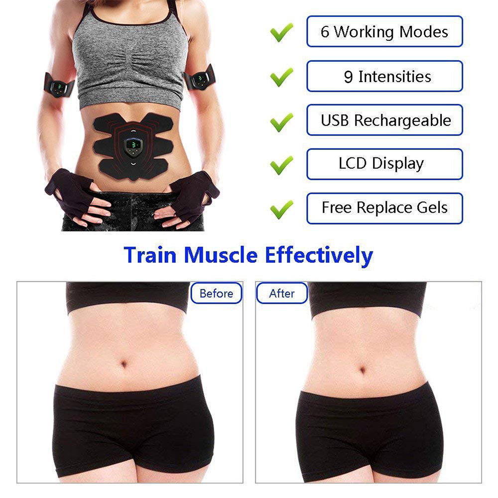 Vibration Fitness Massager Abdominal Muscle Stimulator Toner Home Gym Electrostimulation ABS Trainer EMS Training Apparatus