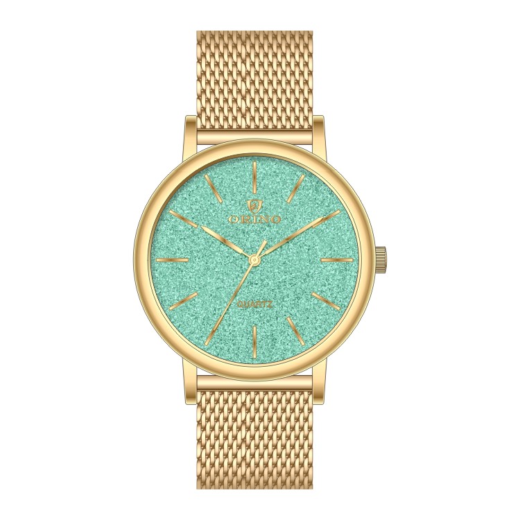 green glitter watch 