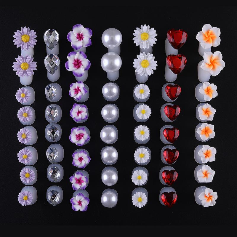 New 8pcs Soft Silicone Toe Separator Foot Finger Divider Form Manicure Pedicure Care Nail Art Tool Flower Holder Accessory TSLM1