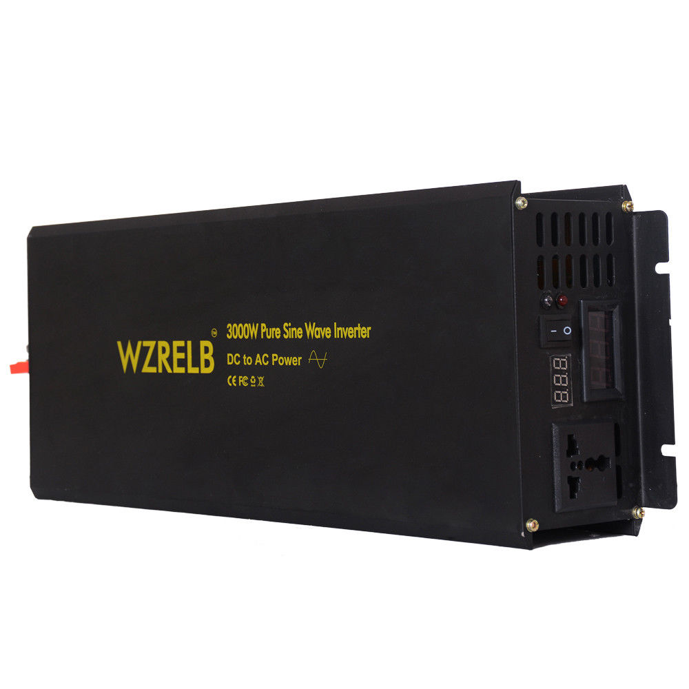 3000W Pure Sine Wave Solar Inverter 12V to 220V Wind Generator Inverter Welding Machine Power Supply 24V/48V DC to 120V/240V AC