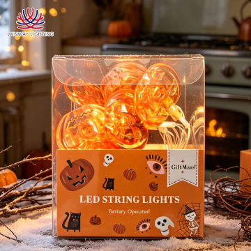 Pumpkin Slice String Lights, 10L