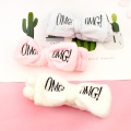 New Letter"OMG" Flannel Soft Bow Headbands for Women Girls Turban Cute Hair Holder Hairbands Hair Band Headwear Hair Accessories