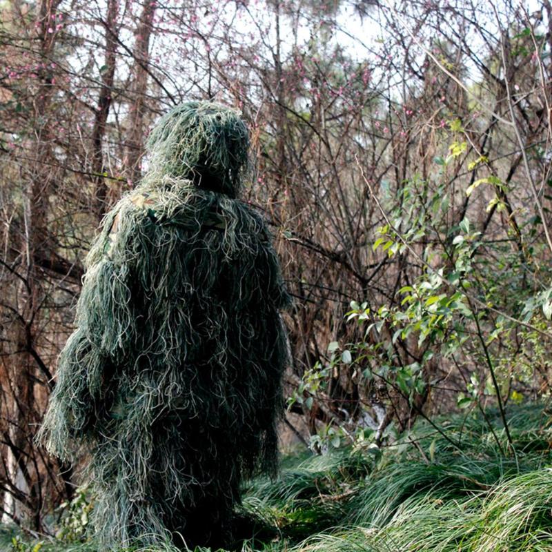 Camouflage Hunting Ghillie Suit Secretive Hunting Aerial Shooting Clothes Sniper Suits Camouflage Clothing With Cover Bags