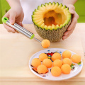 New Creative Ice Cream Dig Ball Spoon Baller of Varied Cold Dishes Tool Watermelon Melon Fruit Spoon Wood Spoon Coffee Spoon