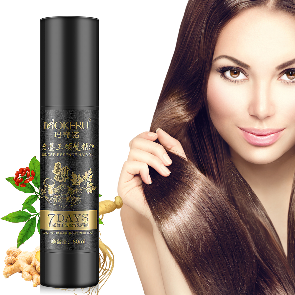 Hair Growth Essence Oil Serum Effective Anti Loss Ginseng Ginger Extract Nourish Roots Treatment Damaged Repair Care Products