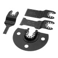 DRELD 4pcs/set Oscillating Multi Tools HCS Saw Blade For Multimaster Fein Dremel Renovator Bosch Power Tool for Metal Cutting