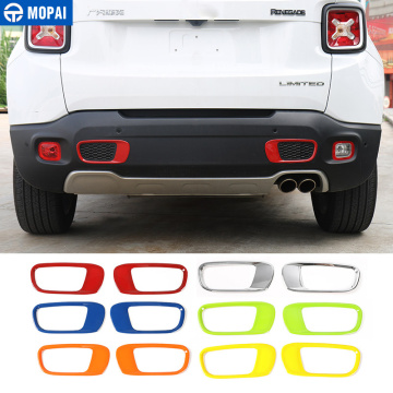 MOPAI ABS Car Exterior Rear Tail Bumper Tow Hook Decoration Cover Stickers for Jeep Renegade 2015-2017 Car Accessories Styling