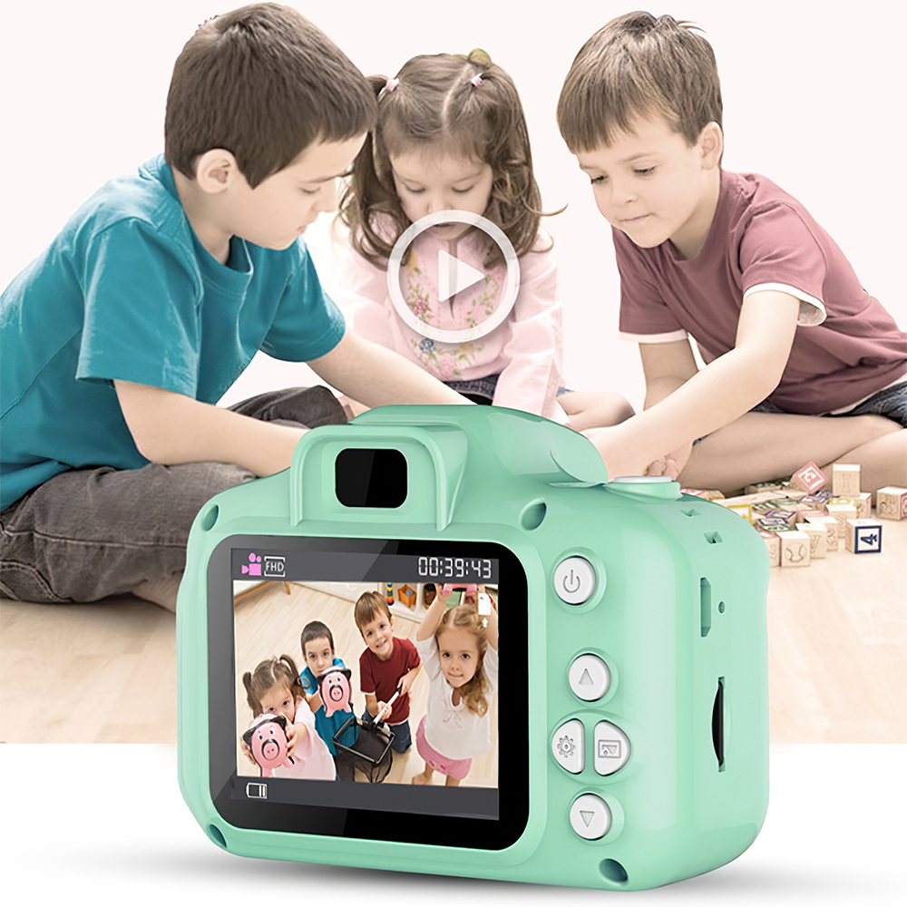 TRAVOR Mini Kids Camera Digital HD 1080P Photo Camera Toys For Children Video Recorder Camcorder DV Video Gift 32 GB TF Card