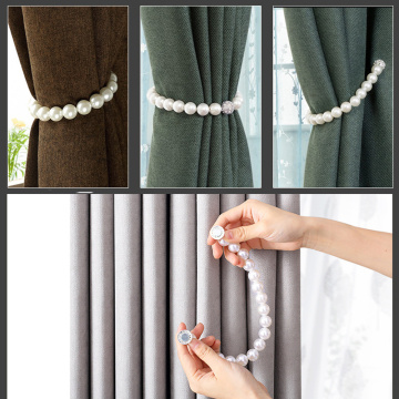 New Pearl Curtain Simple Tie Rope Accessory Rods Accessoires Backs Holdbacks Buckle Clips Hook Holder Home Decoration 1pcs
