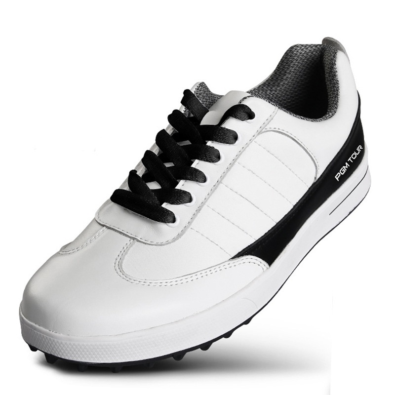 Pgm Golf Shoes Men Sport Shoes Pgm Genuine Leather Waterproof Male Golf Sneaker Spikes Anti-Slip Shockproof Male Shoes 39-46