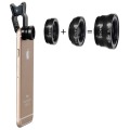 APEXEL 3-in-1 0.67x Wide Angle Macro Fisheye Lens Camera Kits Mobile Phone Lenses with Clip for iPhone Samsung All Cell Phones