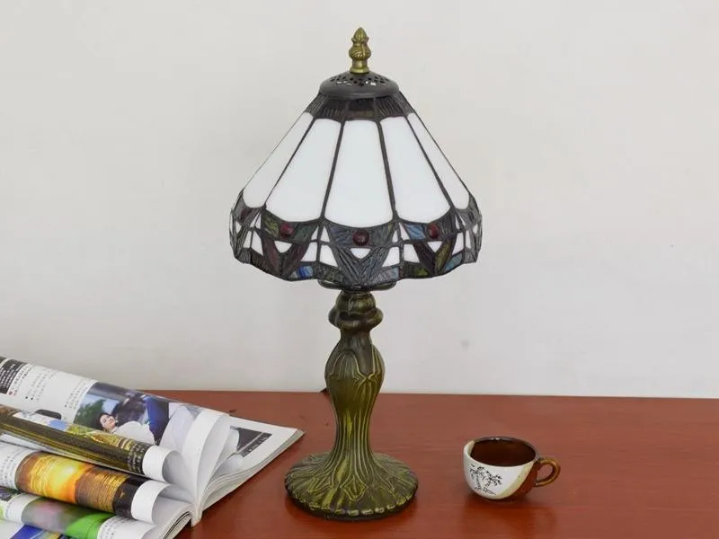 Nordic Exchange Colored Glass Lampshade Desk Lamp