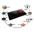 Household Induction Cooker Double-burner Electric Cooktop Induction Cooker+Radiant Cooker 2 in 1 Desk Type/Embedded Dual Use