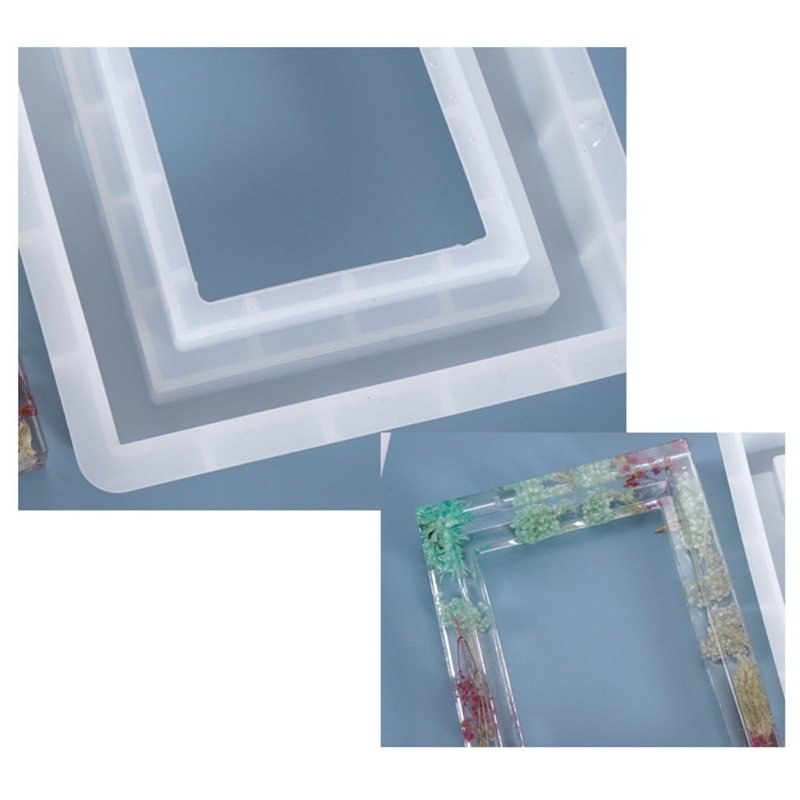 Resin Crystal Epoxy Mold Rectangular Photo Frame Crafts Casting Silicone Mould