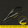 Lock-type needle holder microsurgery needle device stainless steel fine needle holder
