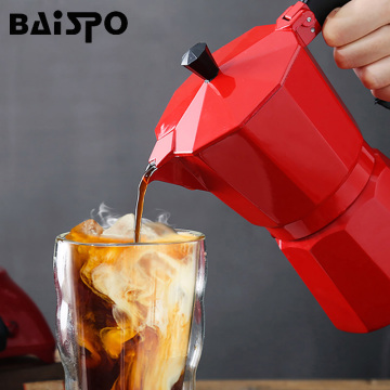 Baispo Aluminum Mocha Coffee Pot Italian Coffee Maker Portable Coffee Kettle Kitchen Tools Stovetop Percolator Espresso Pot