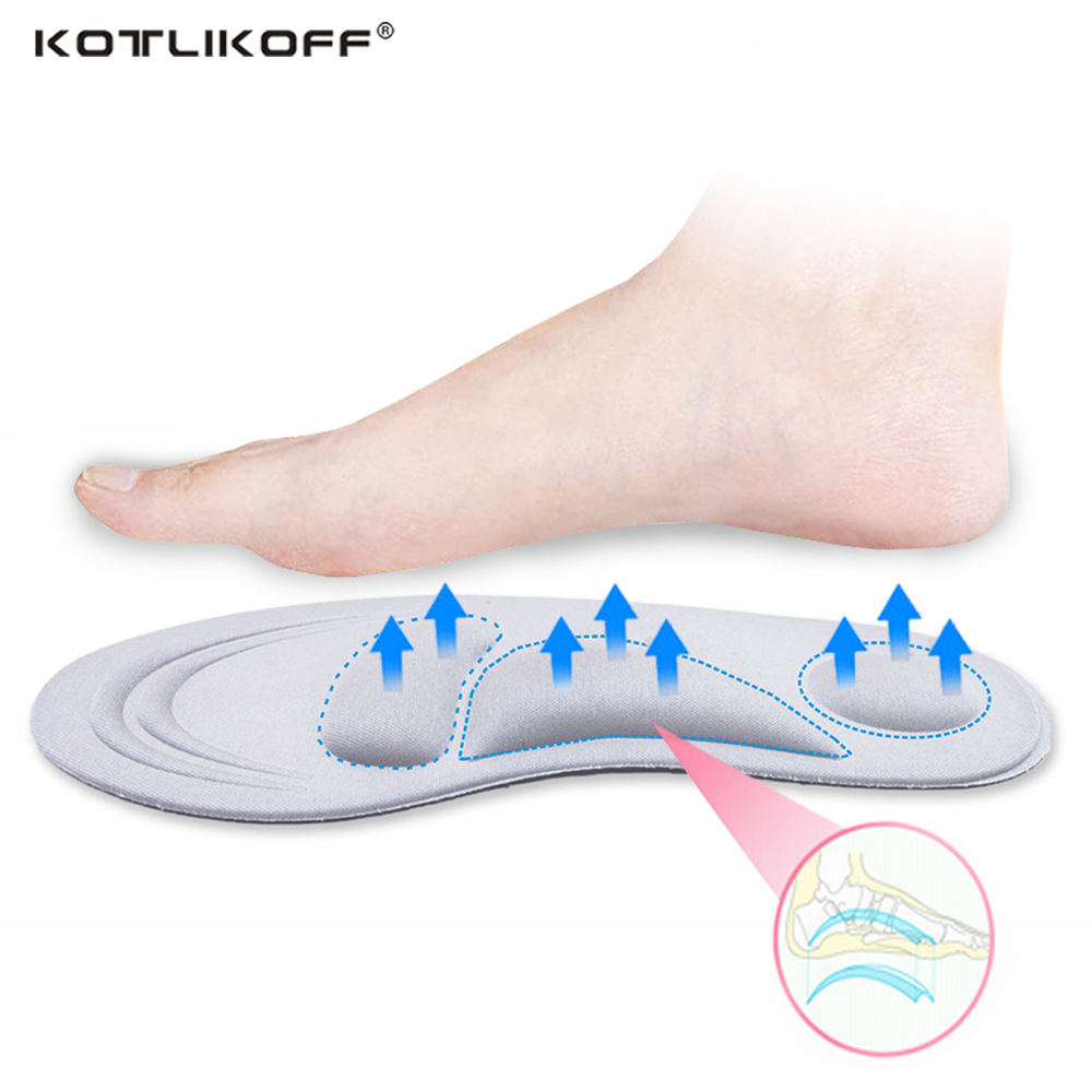 KOTLIKOFF 4D Memory Foam Orthotic Insole Arch Support Orthopedic Insoles For Shoes Flat Foot Feet Care Sole Shoe Orthopedic Pads