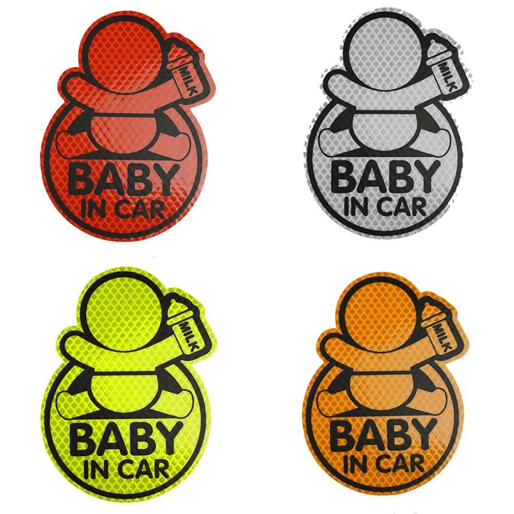 Car Personality Baby In Car Guan Yuanguang Reflective Stickers Reflective Warning Stickers To Prevent Rumbling Speakers