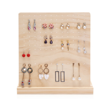 Mordoa New Listing 120 Holes Wood Earrings Organizer Jewelry Holder Necklace Bracelet Rack Jewelry Display Stand Jewelry Packing