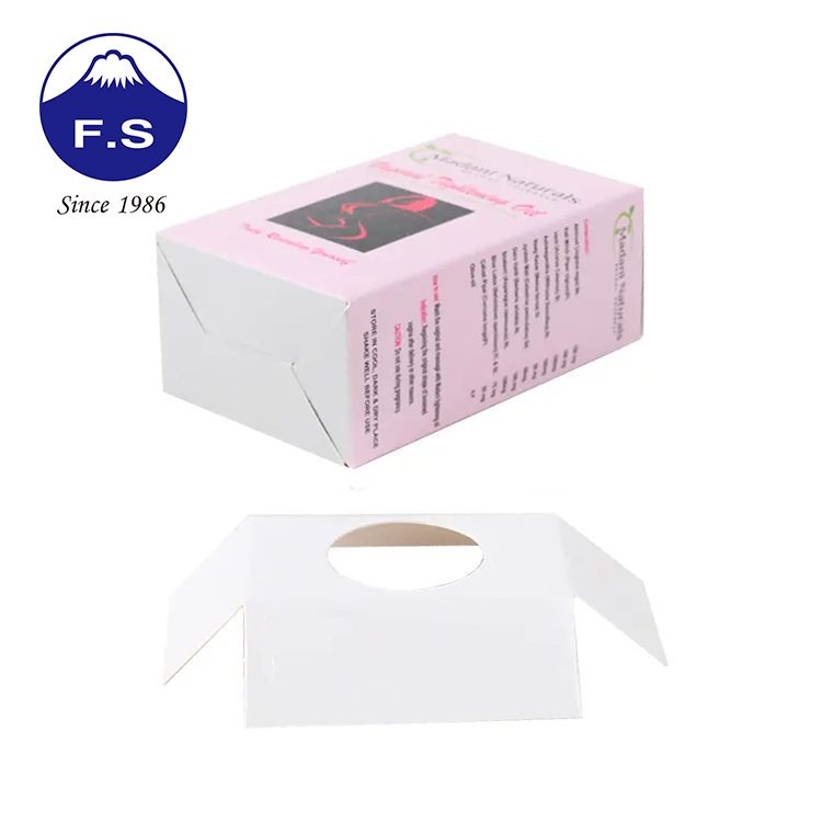 Art Paper Self Lock Bottom Cosmetic Packaging Box